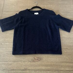 NWT Evereve Sami pullover sweater short sleeve in navy size S